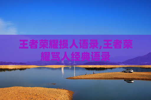 王者荣耀损人语录,王者荣耀骂人经典语录