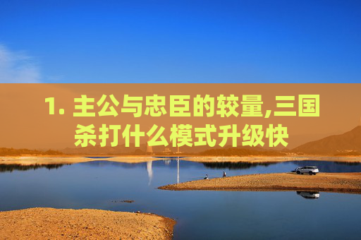 1. 主公与忠臣的较量,三国杀打什么模式升级快